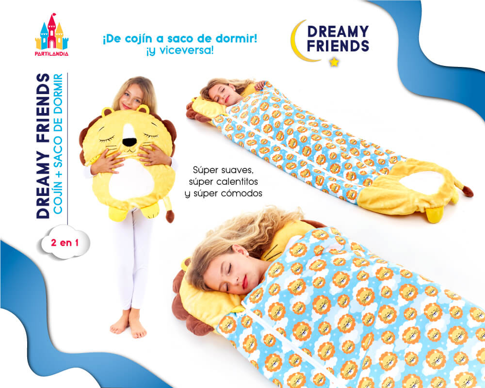 Dreamy Friends, sacos de dormir de niños convertibles en almohada